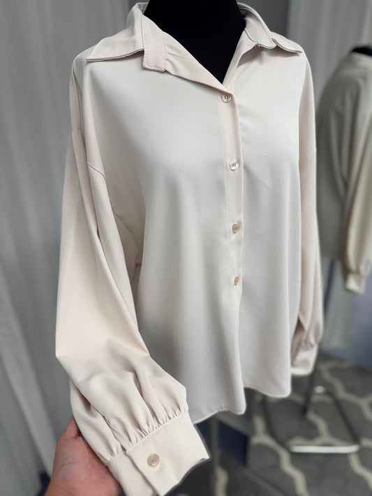 SM Youngfashion Bluse 91108 beige