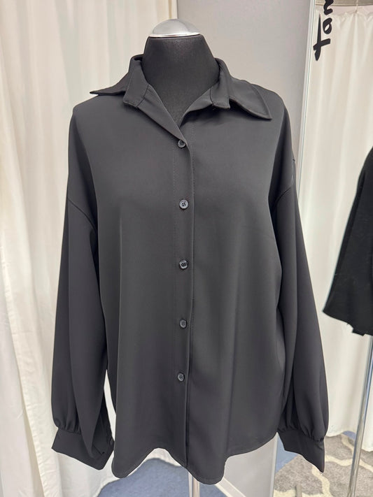 SM Youngfashion Bluse 91108 schwarz